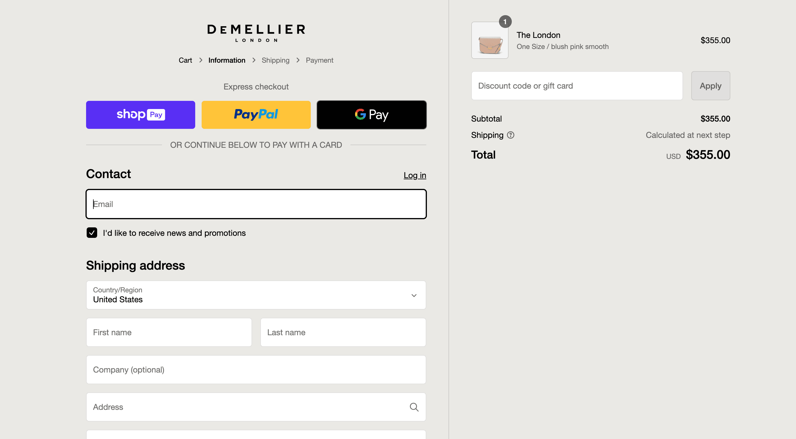 How to apply DeMellier coupon code